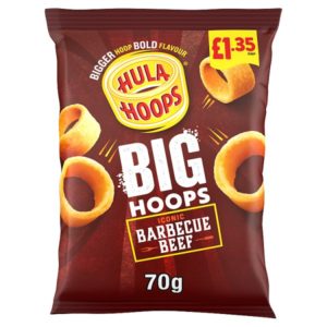 Hula Hoops Big Hoops BBQ Beef Crisps 70g