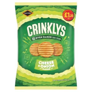 Jacob's Crinklys Cheese & Onion Snacks 90g