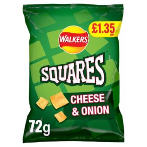 Walkers Squares Cheese and Onion 72g