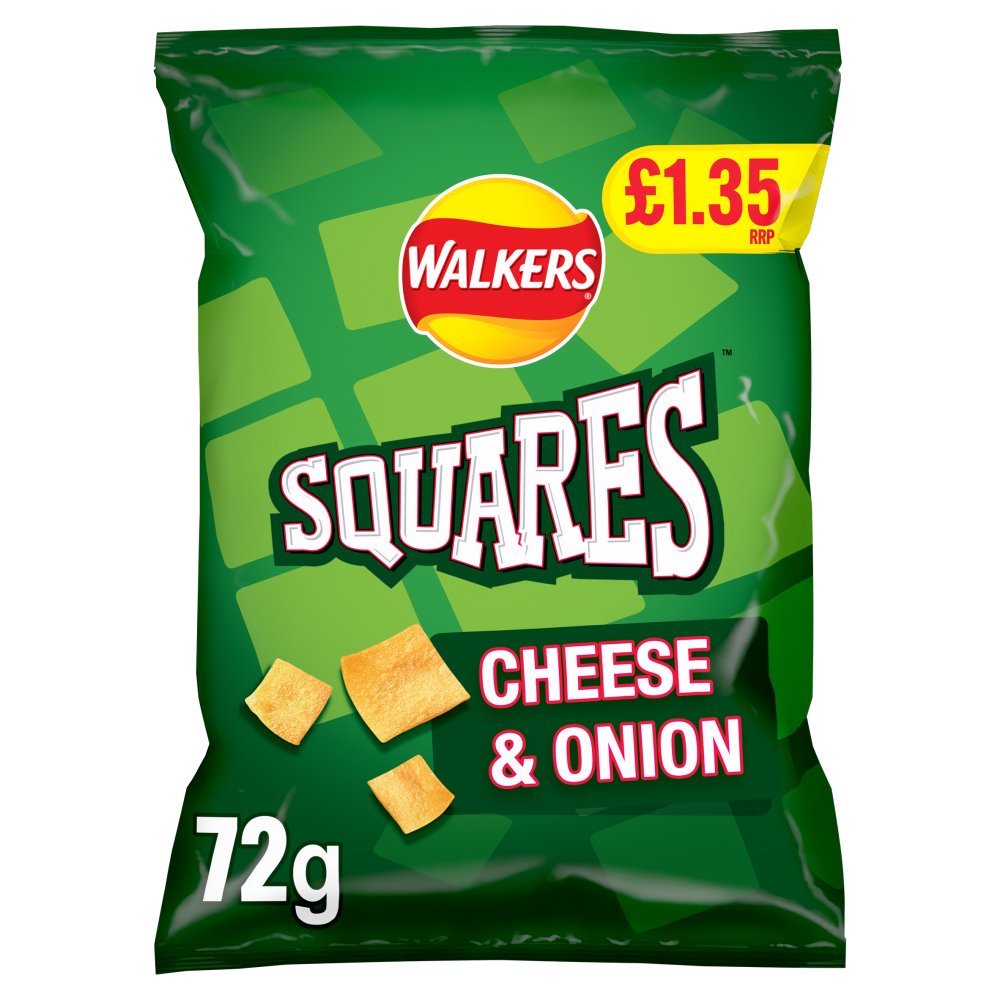 Walkers Squares Cheese and Onion 72g