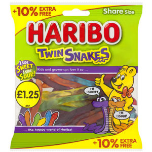 Alternative view of HARIBO Twin Snakes 154g