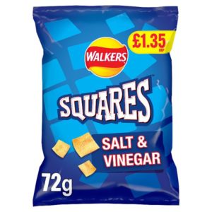 Walkers Squares Salt & Vinegar 72g