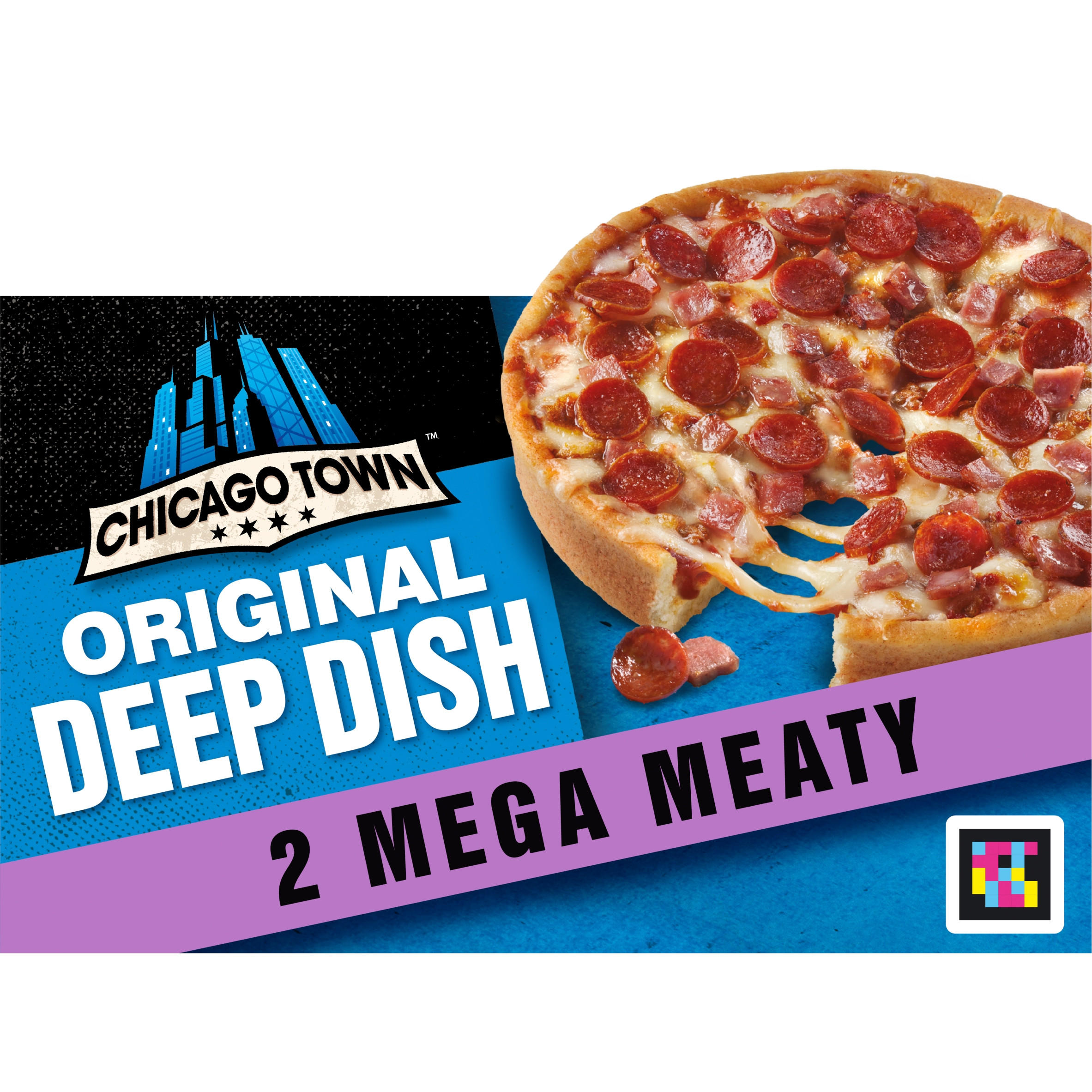 Chicago Town Deep Dish Mega Meaty Pizzas x2 (320g)