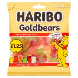HARIBO Goldbears Jelly Fruit Flavour Sweets Sharing Bag 140g