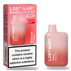 Lost Mary BM600 Prefilled Pod Kit – Peach Ice