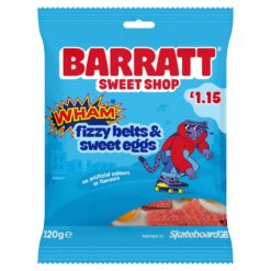 Barratt Sweet Shop Wham Fizzy Belts & Sweet Eggs 120g